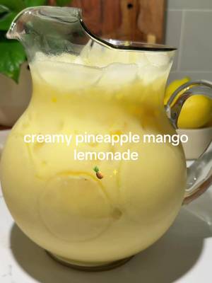 Creamy pineapple mango lemonade